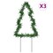 vidaXL Christmas Light Decoration Set of 3 Warm white, Black, Green